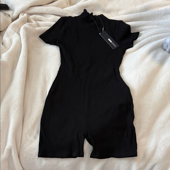 Fashion Nova Pants - Fashion Nova Black Ribbed Jumpsuit